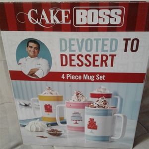 Cake Boss 4 Piece Devoted to Dessert Mug Set